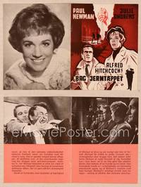 9r541 TORN CURTAIN Danish program '67 Paul Newman, Julie Andrews, Alfred Hitchcock, different!
