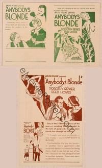9r063 ANYBODY'S BLONDE herald '31 bad Dorothy Revier plays with the fire of men's affections!