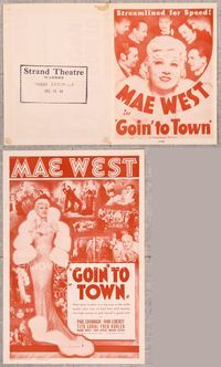 9r089 GOIN' TO TOWN herald '35 sexiest Mae West is streamlined for speed!