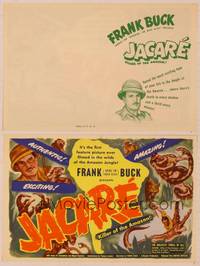 9r101 JACARE herald '42 Frank Buck's first feature picture ever filmed in the wild Amazon Jungle!