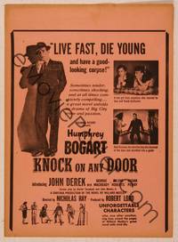 9r106 KNOCK ON ANY DOOR herald '49 Bogart, Live fast, die young and have a good looking corpse!