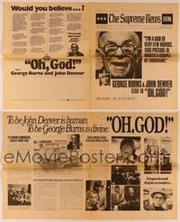 9r119 OH GOD herald '77 directed by Carl Reiner, George Burns, John Denver, Teri Garr