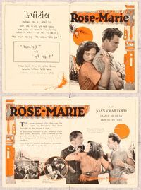 9r129 ROSE-MARIE herald '28 two great images of Joan Crawford in love & stopping fight!