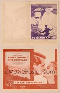9r145 TO CATCH A THIEF herald '55 art of Grace Kelly & Cary Grant, Alfred Hitchcock