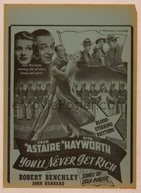9r156 YOU'LL NEVER GET RICH herald '41 different c/u of Fred Astaire dancing w/sexy Rita Hayworth!