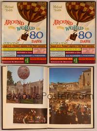 9r369 AROUND THE WORLD IN 80 DAYS hardcover program '56 all-stars, around-the-world epic!