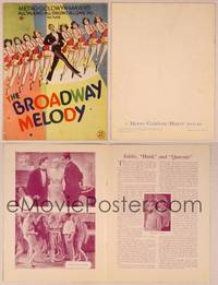 9r378 BROADWAY MELODY program '29 Charles King, Anita Page, Bessie Love, wonderful art!