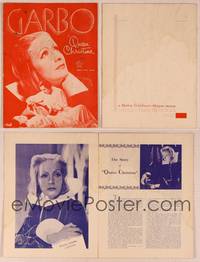 9r438 QUEEN CHRISTINA program '33 great completely different images of glamorous Greta Garbo!