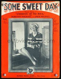 9r222 CHILDREN OF THE RITZ sheet music '29 close portrait of sad seated Dorothy Mackaill!