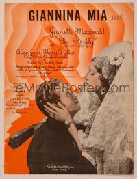 9r237 FIREFLY sheet music '37 romantic close up of Jeanette MacDonald & Allan Jones!