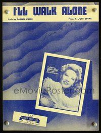 9r241 FOLLOW THE BOYS sheet music '44 great portrait of pretty Dinah Shore, who sings this song!