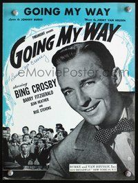 9r246 GOING MY WAY sheet music '44 Bing Crosby & Barry Fitzgerald in McCarey classic, title song!