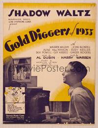 9r247 GOLD DIGGERS OF 1933 sheet music '33 Joan Blondell, Dick Powell playing piano!