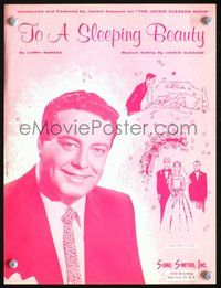 9r262 JACKIE GLEASON SHOW sheet music '52 close up in business suit, To a Sleeping Beauty!