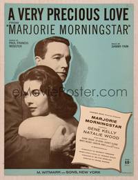 9r266 MARJORIE MORNINGSTAR sheet music '58 Gene Kelly, Natalie Wood, from Herman Wouk's novel!