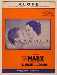 9r271 NIGHT AT THE OPERA sheet music '35 romantic close up of Allan Jones & sexy Kitty Carlisle!