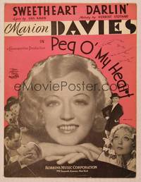 9r276 PEG O' MY HEART sheet music '33 many great images of beautiful Marion Davies!