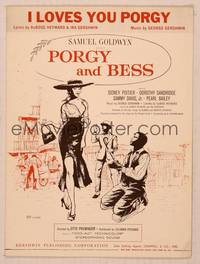 9r280 PORGY & BESS sheet music '59 art of Sidney Poitier, Dorothy Dandridge & Sammy Davis Jr.!