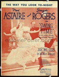9r304 SWING TIME sheet music '36 wonderful image of Fred Astaire dancing with Ginger Rogers!