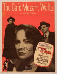 9r308 THIRD MAN sheet music '49 Orson Welles, Joseph Cotten & Alida Valli, classic film noir!
