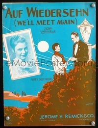 9r318 WE'LL MEET AGAIN sheet music '28 wonderful image of youngest Ginger Rogers + Stocker art!