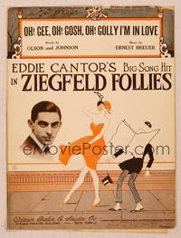 9r323 ZIEGFELD FOLLIES 1923 sheet music '23 Eddie Cantor, wonderful deco art by Barbello!