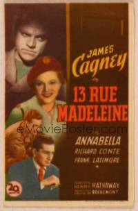 9r157 13 RUE MADELEINE Spanish herald '46 different art of James Cagney & Richard Conte!