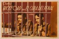 9r187 MUTINY IN THE BIG HOUSE Spanish herald '39 Charles Bickford & Barton MacLane behind bars!