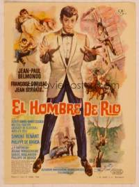 9r198 THAT MAN FROM RIO Spanish herald '64 art of suave secret agent Jean-Paul Belmondo by Mac!