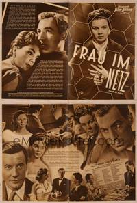 9s134 CAGE OF GOLD German program '51 Jean Simmons is blackmailed & accused of bigamy by husband!