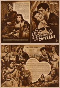 9s155 LOVES OF CARMEN German program '51 different images of sexy Rita Hayworth & Glenn Ford!