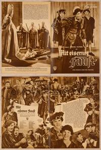 9s165 PRINCE & THE PAUPER German program '51 different images of Errol Flynn & the Mauch Twins!