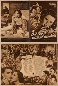 9s170 SORRY WRONG NUMBER German program '51 Burt Lancaster & Barbara Stanwyck both on phones!