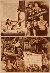 9s174 TARZAN & THE LEOPARD WOMAN German program '51 Johnny Weissmuller, Sheffield, Acquanetta