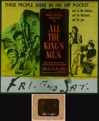 9s082 ALL THE KING'S MEN glass slide '50 Louisiana Gov Huey Long biography with Broderick Crawford