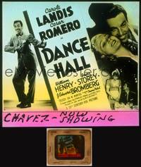 9s096 DANCE HALL glass slide '41 Irving Pichel directed, pretty Carol Landis & Cesar Romero!