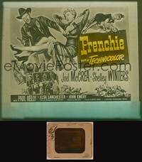 9s107 FRENCHIE glass slide '51 sexy lace-trimmed Shelley Winters with sheriff Joel McCrea!