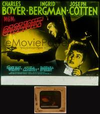 9s109 GASLIGHT glass slide '44 cool close images of Ingrid Bergman & Charles Boyer!
