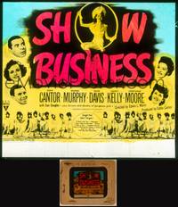 9s122 SHOW BUSINESS glass slide '44 Eddie Cantor, George Murphy, Joan Davis, Constance Moore