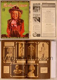 9s065 MODERN SCREEN magazine February 1938, cute art portrait of Shirley Temple by Earl Christy!