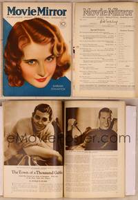 9s046 MOVIE MIRROR magazine July 1932, art portrait of Barbara Stanwyck by John Ralston Clarke!