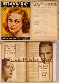 9s051 MOVIE MIRROR magazine June 1933, art portrait of Joan Crawford by James Montgomery Flagg!
