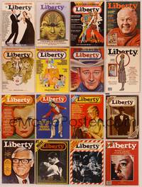9s014 LOT OF LIBERTY MAGAZINES 16 magazines Spring 1972 to Fall 1976, John Wayne, Rooney + more!