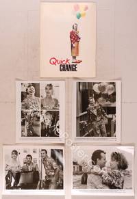 9s224 QUICK CHANGE presskit '90 Geena Davis, Randy Quaid, Bill Murray as sad clown!