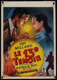9t350 CIRCLE OF DANGER Belgian R55 cool art of smoking Ray Milland, directed by Jacques Tourneur