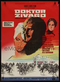 9t042 DOCTOR ZHIVAGO Danish '66 Omar Sharif, Julie Christie, different art from David Lean epic!