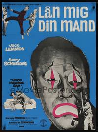 9t049 GOOD NEIGHBOR SAM Danish '64 different art of Jack Lemmon, Romy Schneider & Dorothy Provine!