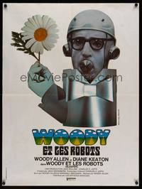 9t640 SLEEPER French 23x32 '74 Woody Allen, Diane Keaton, different wacky art by Bourduge!