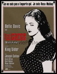9t468 BEYOND THE FOREST French 15x21 R80s King Vidor, close-up artwork of Bette Davis!