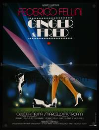 9t502 GINGER & FRED French 16x21 '86 Federico Fellini's Ginger e Fred, cool Bourduge artwork!